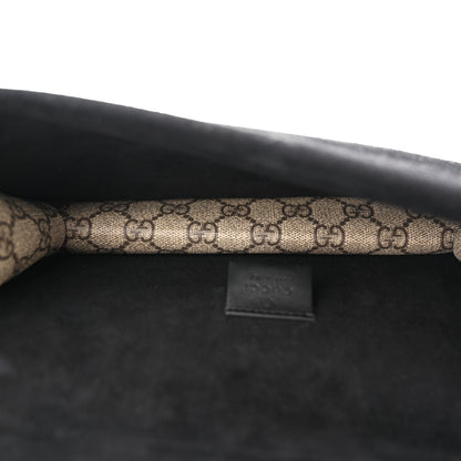 Gucci GG Supreme Monogram Suede Crystal Small Dionysus Shoulder Bag Beige Ebony Black 5 of 11