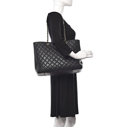 Chanel Caviar Quilted Large CC Shopping Tote Black 2 of 12