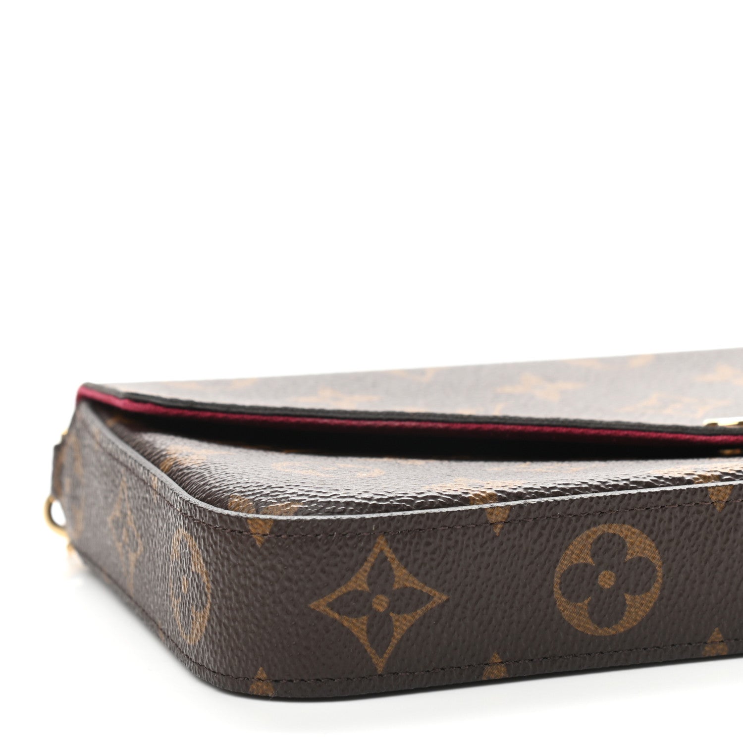 Louis Vuitton Monogram Pochette Felicie Chain Wallet Fuchsia 8 of 10
