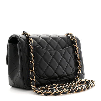 Chanel Lambskin Quilted Mini Rectangular Flap Black 3 of 11