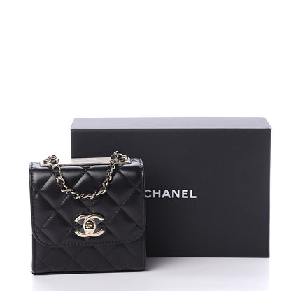 Chanel Lambskin Quilted Mini Trendy CC Chain Wallet Black 9 of 9