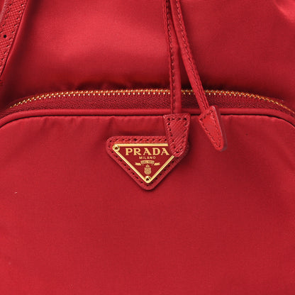 Prada Nylon Vela Saffiano Mini Bucket Crossbody Bag Fuoco 9 of 12