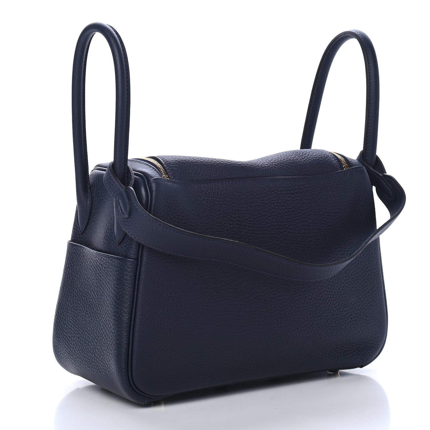 Hermes Taurillon Clemence Lindy 26 Bleu Nuit 2 of 4
