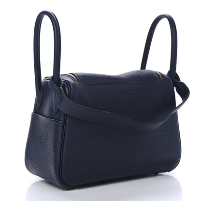 Hermes Taurillon Clemence Lindy 26 Bleu Nuit 2 of 4
