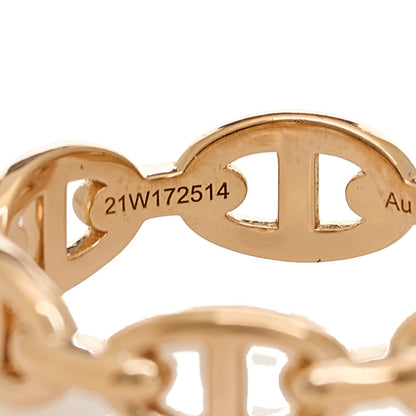 Hermes 18K Rose Gold PM Chaine d'Ancre Enchainee Ring 58 8.25 4 of 8