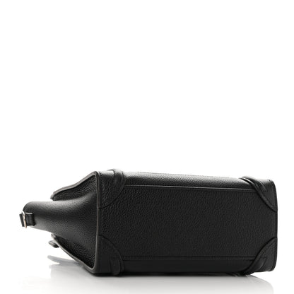 Celine Drummed Calfskin Nano Luggage Black 3 of 11