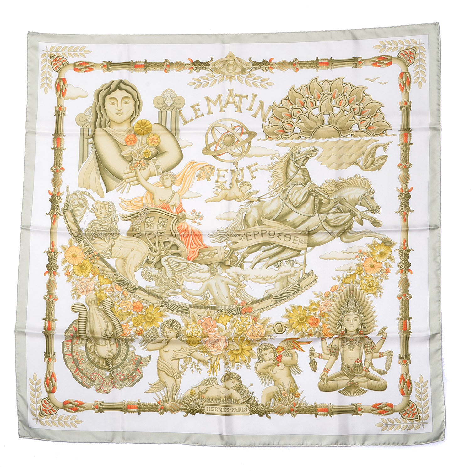 Hermes Silk Le Matin Neuf Scarf 90 2 of 6