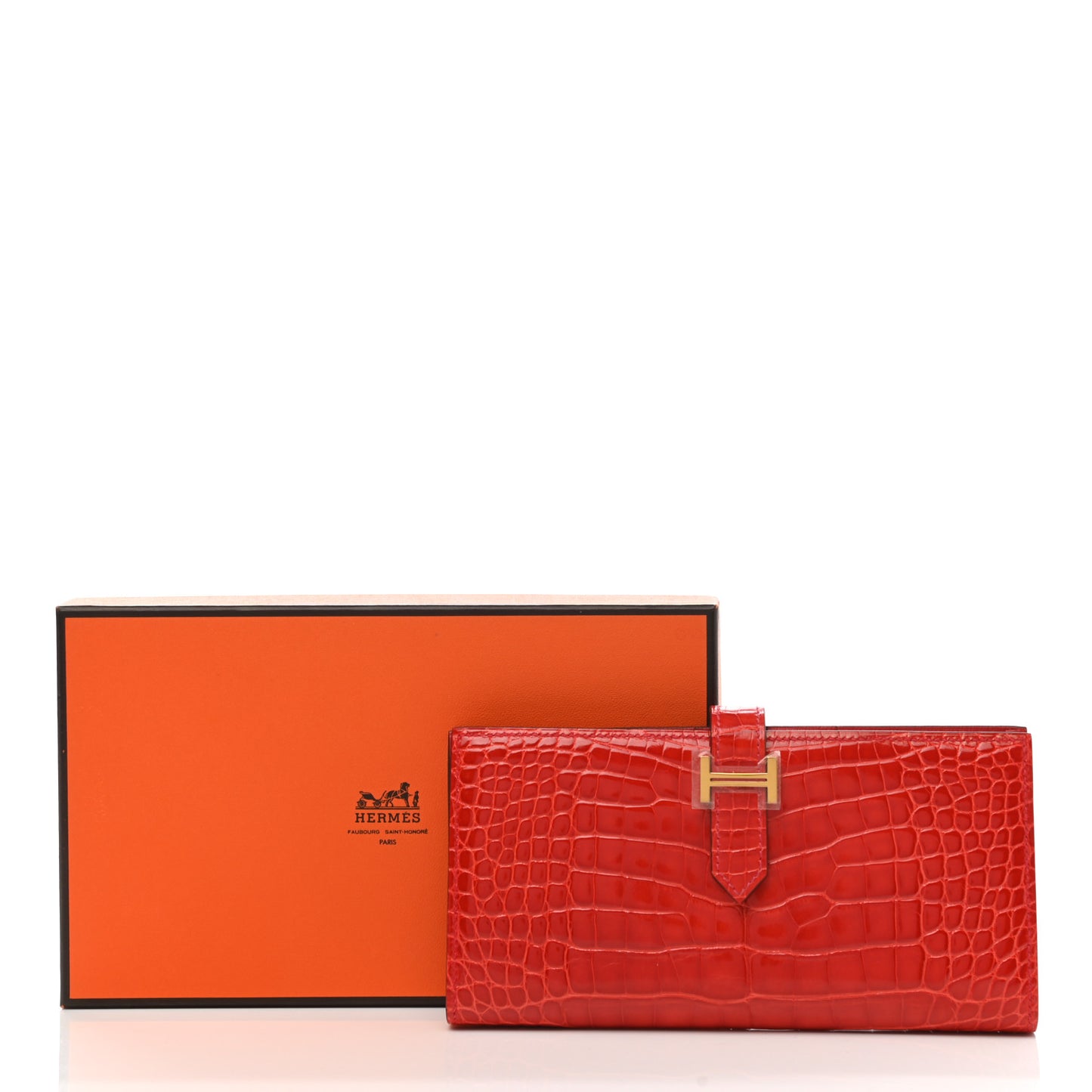 Shiny Alligator Bearn Wallet Geranium