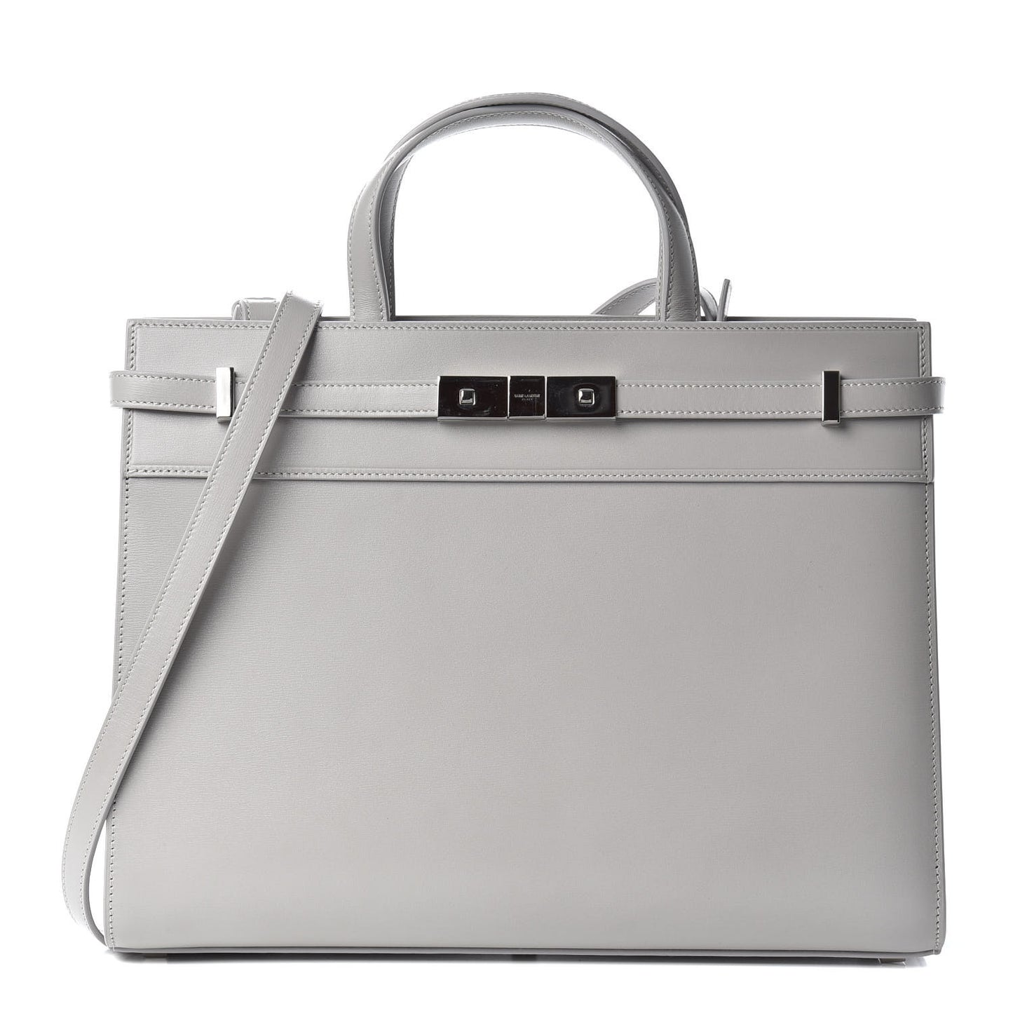 Calfskin Small Manhattan Shopper Tote Granite