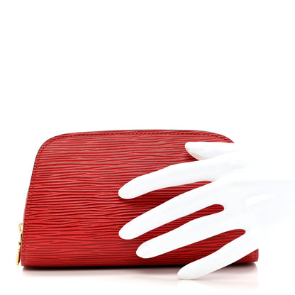 Louis Vuitton Epi Dauphine 17 Cosmetic Pouch Castillan Red 2 of 6