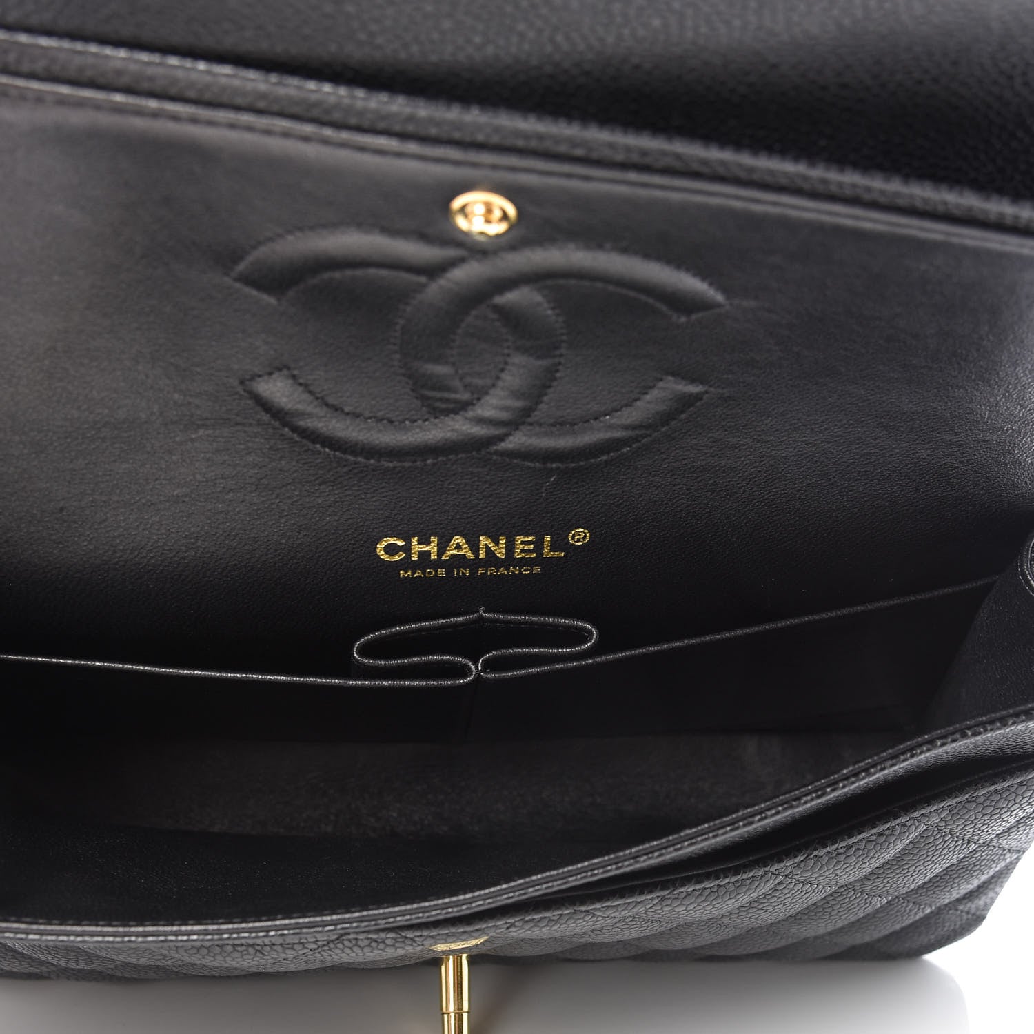 Chanel Caviar Quilted Medium Double Flap Black 5 of 10