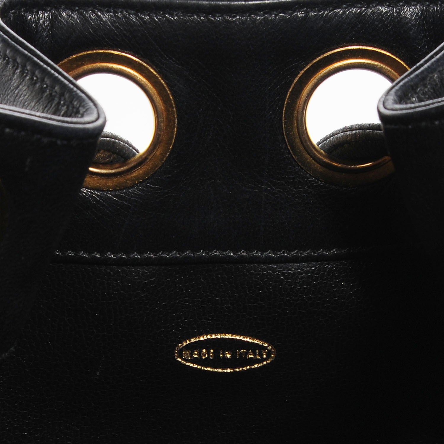Chanel Lambskin CC Drawstring Bag Black 7 of 8