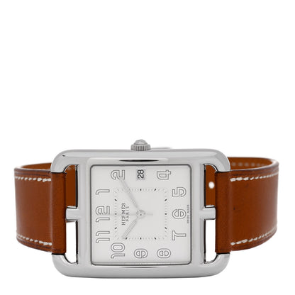Hermes Stainless Steel Barenia 33mm Cape Cod Quartz Watch Fauve 2 of 6