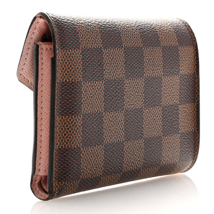 Louis Vuitton Damier Ebene Victorine Wallet Rose Ballerine 3 of 12
