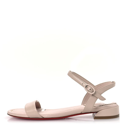 Christian Louboutin Nappa Sweet Jane 55 Sandals 38 Leche 1 of 10