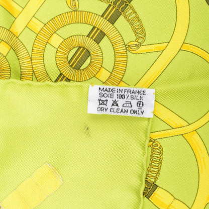 Hermes Silk Eperon D'Or Pocket Square Scarf 5 of 5