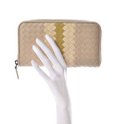 Bottega Veneta Nappa Intrecciato Zip Around Wallet Mink Multicolor 2 of 10