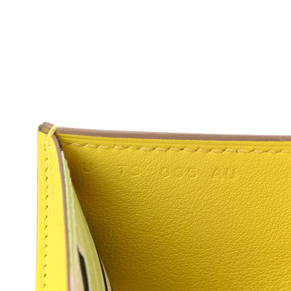 Hermes Swift Citizen Twill Compact Wallet Lime 7 of 8