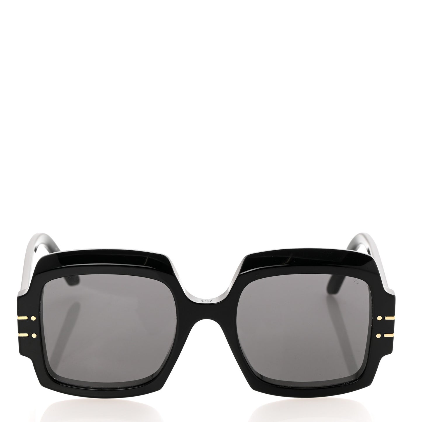 Acetate Diorsignature S1U Square Sunglasses Black