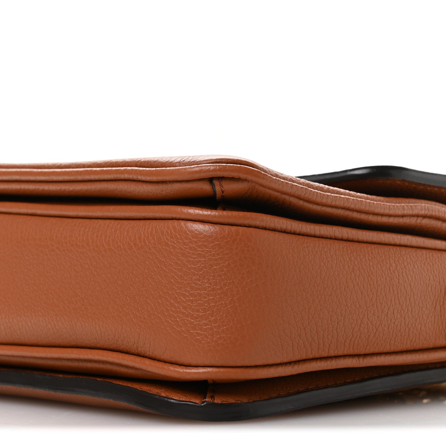 Grained Calfskin Lockme Oxford Cognac