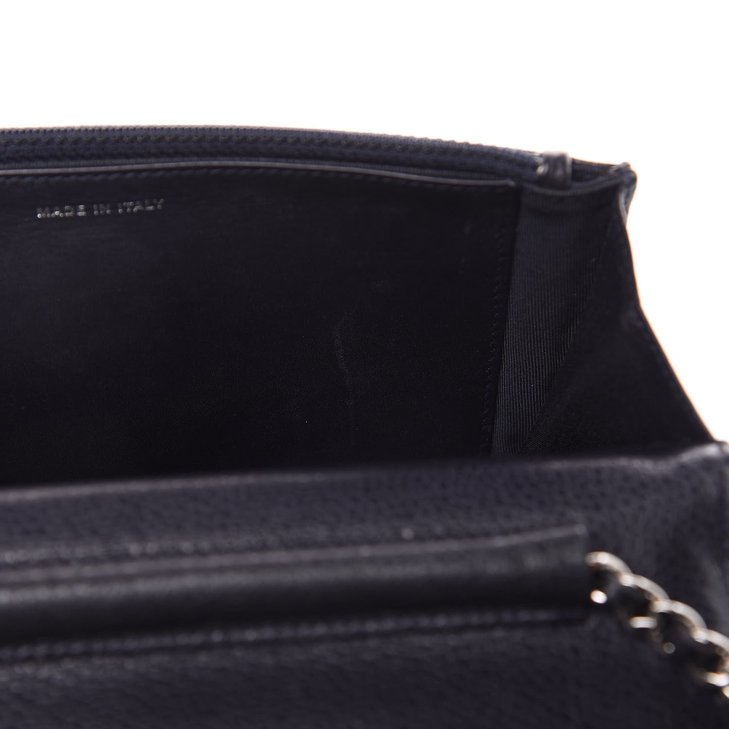 Caviar Quilted Wallet On Chain WOC Navy Blue