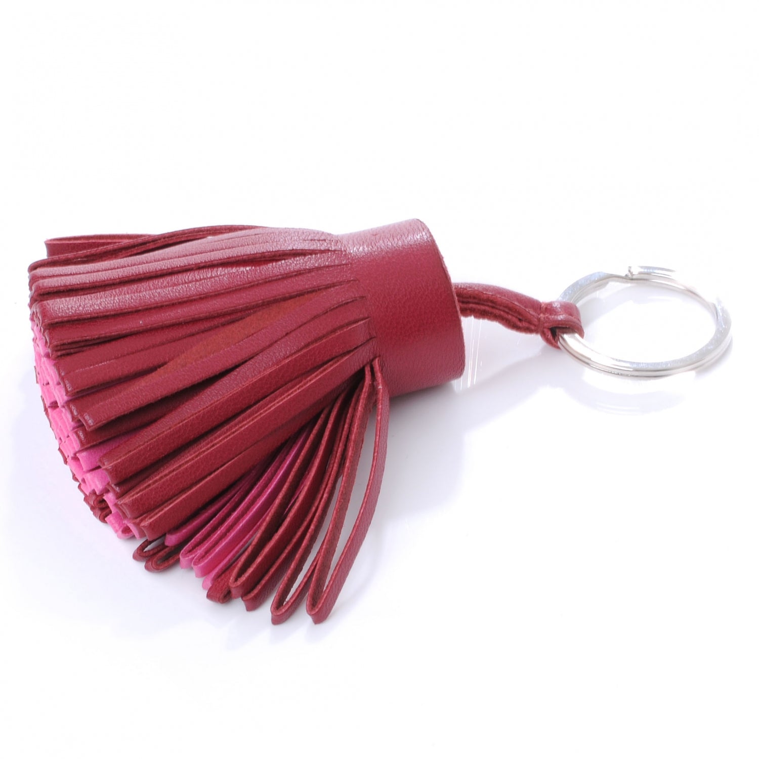 Hermes Lambskin Bi-Color Carmen Tassel Key Holder Tosca and Rose Tyrien 4 of 5