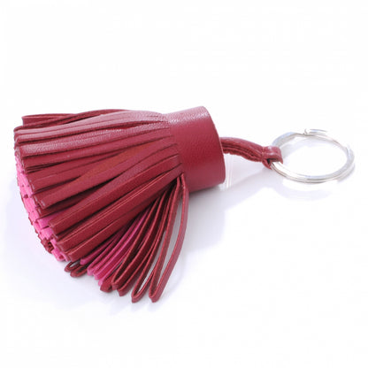 Hermes Lambskin Bi-Color Carmen Tassel Key Holder Tosca and Rose Tyrien 4 of 5