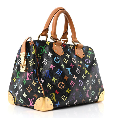 Louis Vuitton Monogram Multicolor Speedy 30 Black 3 of 9