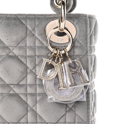 Christian Dior Velvet Mini Lady Dior Gray 10 of 11