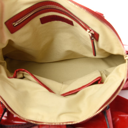 Valentino Garavani Patent Lacca Bow Dome Tote Red 5 of 12