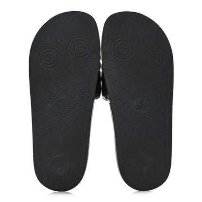Gucci Rubber Womens Pursuit Pool Slide Sandals 39 Black 5 of 7