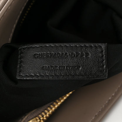 Saint Laurent Calfskin Y Quilted Monogram Medium Loulou Chain Satchel Dark Beige 7 of 11