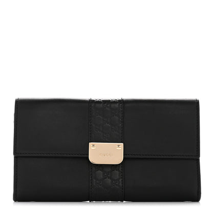 Gucci Microguccissima Calfskin GG Continental Wallet Black 1 of 12