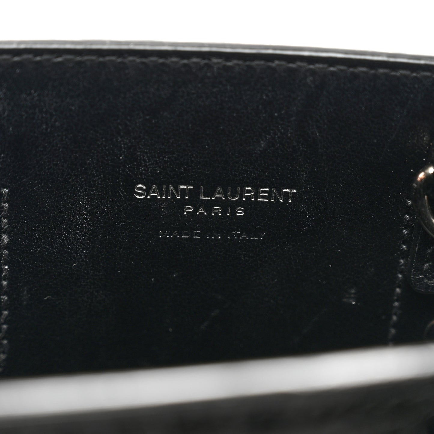 Calfskin Crocodile Embossed Nano Sac De Jour Black