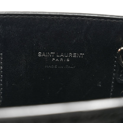 Saint Laurent Calfskin Crocodile Embossed Nano Sac De Jour Black 7 of 10