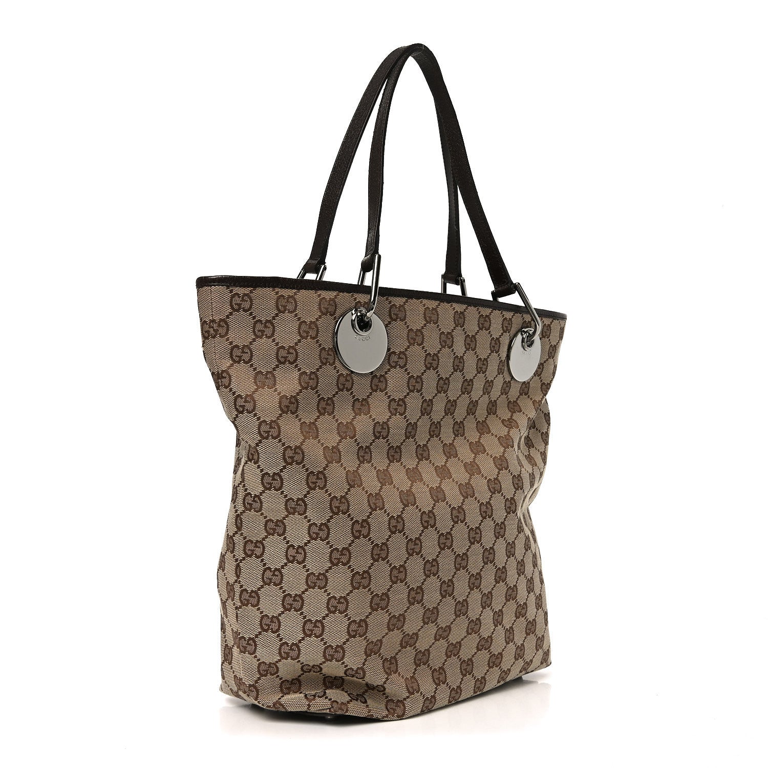 Gucci Monogram Large Eclipse Tote Brown 2 of 9
