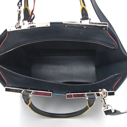 Fendi Vitello Dolce Century Petite 3Jours Tote Blue Notte 4 of 10