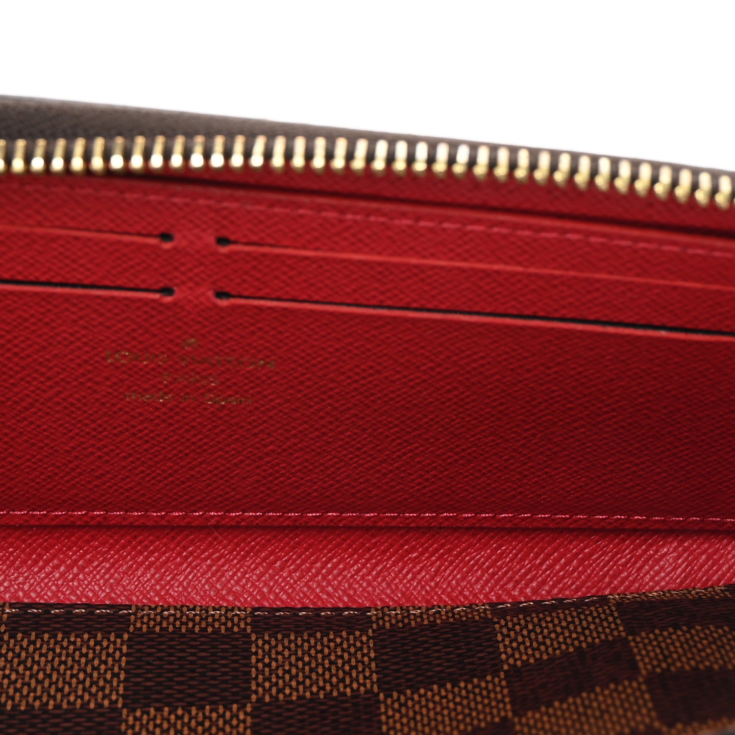 Louis Vuitton Damier Ebene Clemence Wallet Cherry 5 of 7