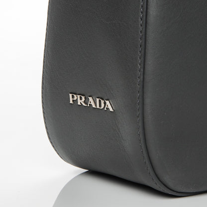 Prada Vitello Corsica Pocket Hobo Bag Mercurio 8 of 8