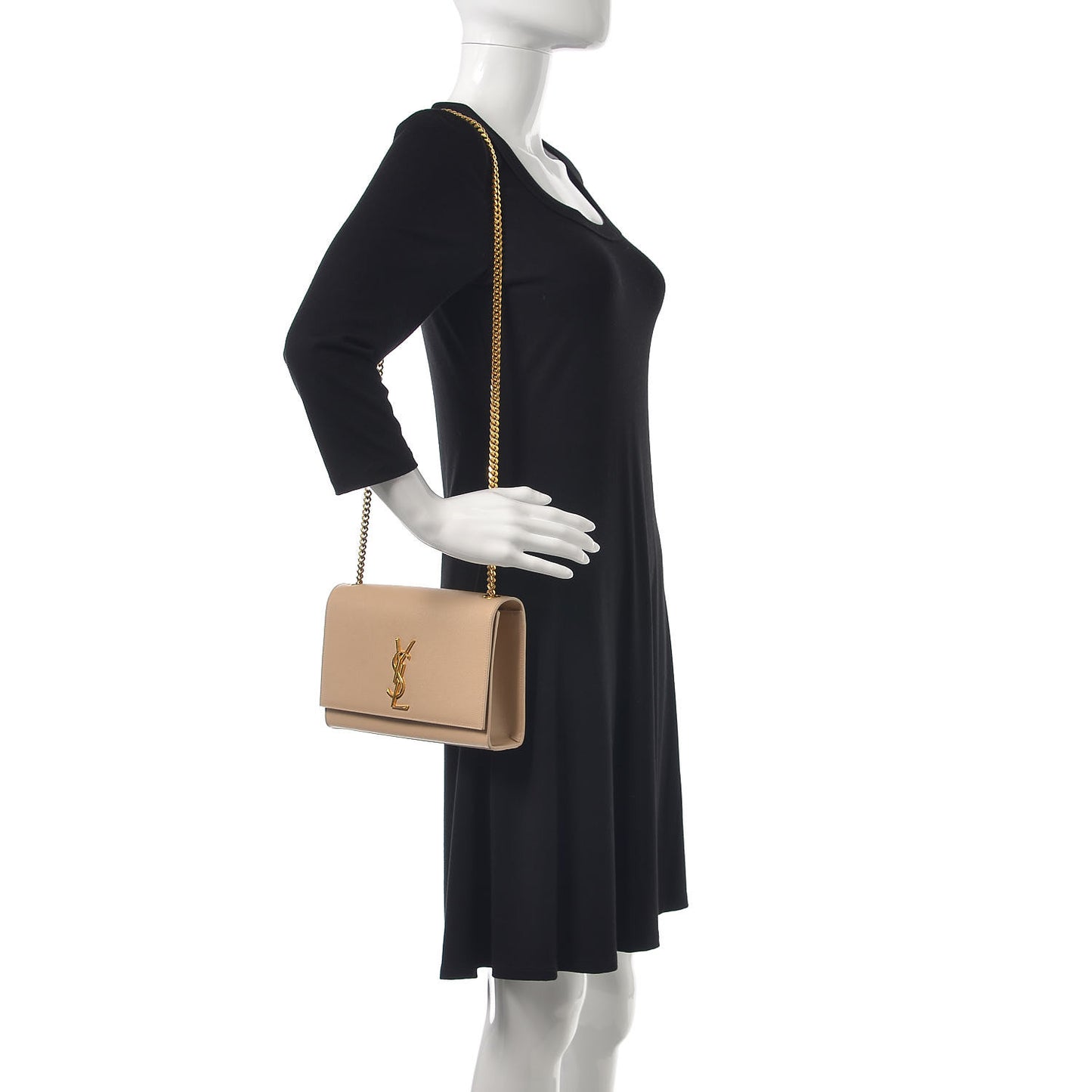 Grain De Poudre Medium Monogram Kate Satchel Nude Powder