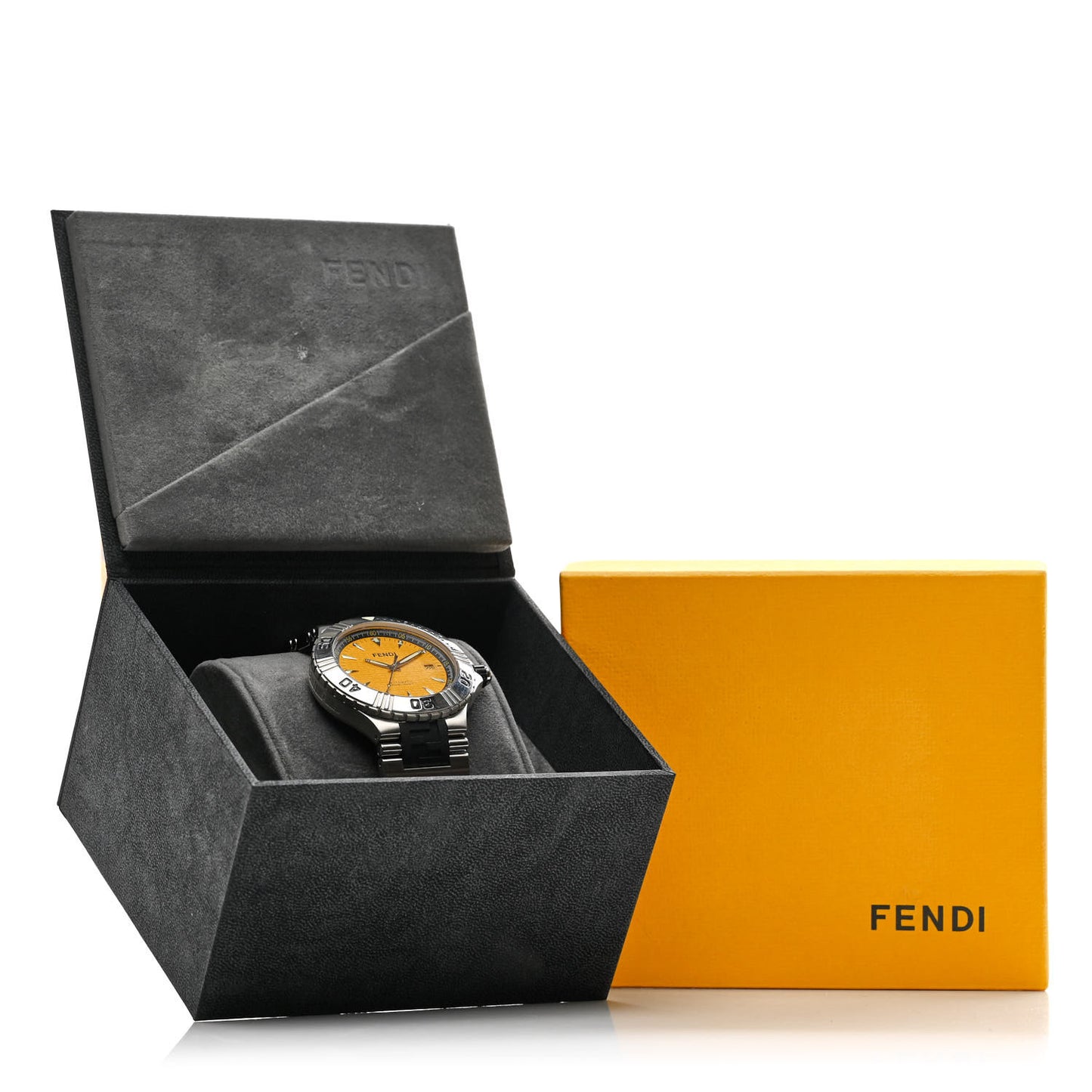 Stainless Steel Rubber 43mm Nautical Automatic Watch Yellow
