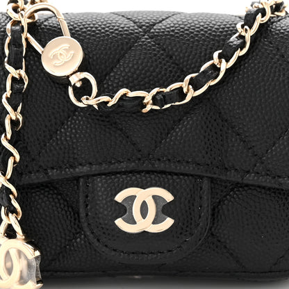 Chanel Caviar Quilted Mini Chain Belt Bag Black 9 of 12