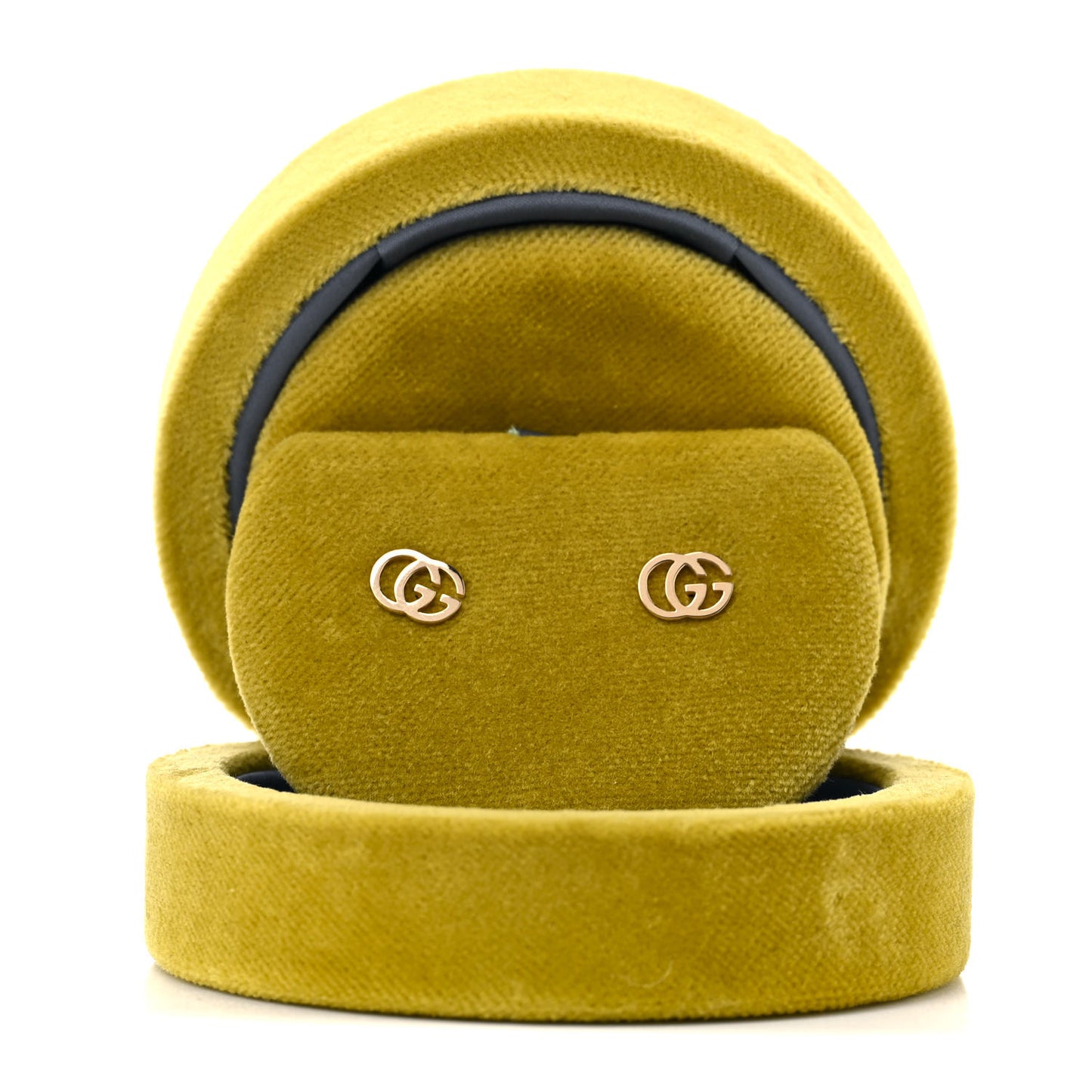 18K Yellow Gold GG Tissue Stud Earrings