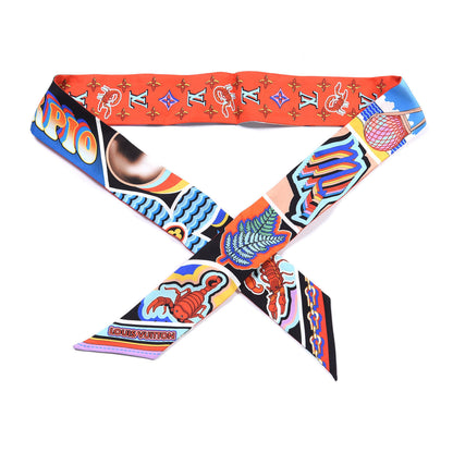 Louis Vuitton Silk Monogram Astro Scorpio Bandeau Red 1 of 6