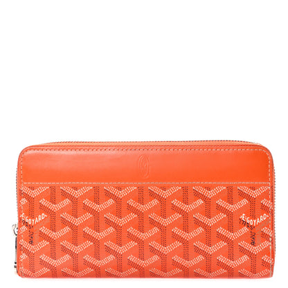 Goyard Goyardine Matignon Zip Around GM Wallet Orange 1 of 10
