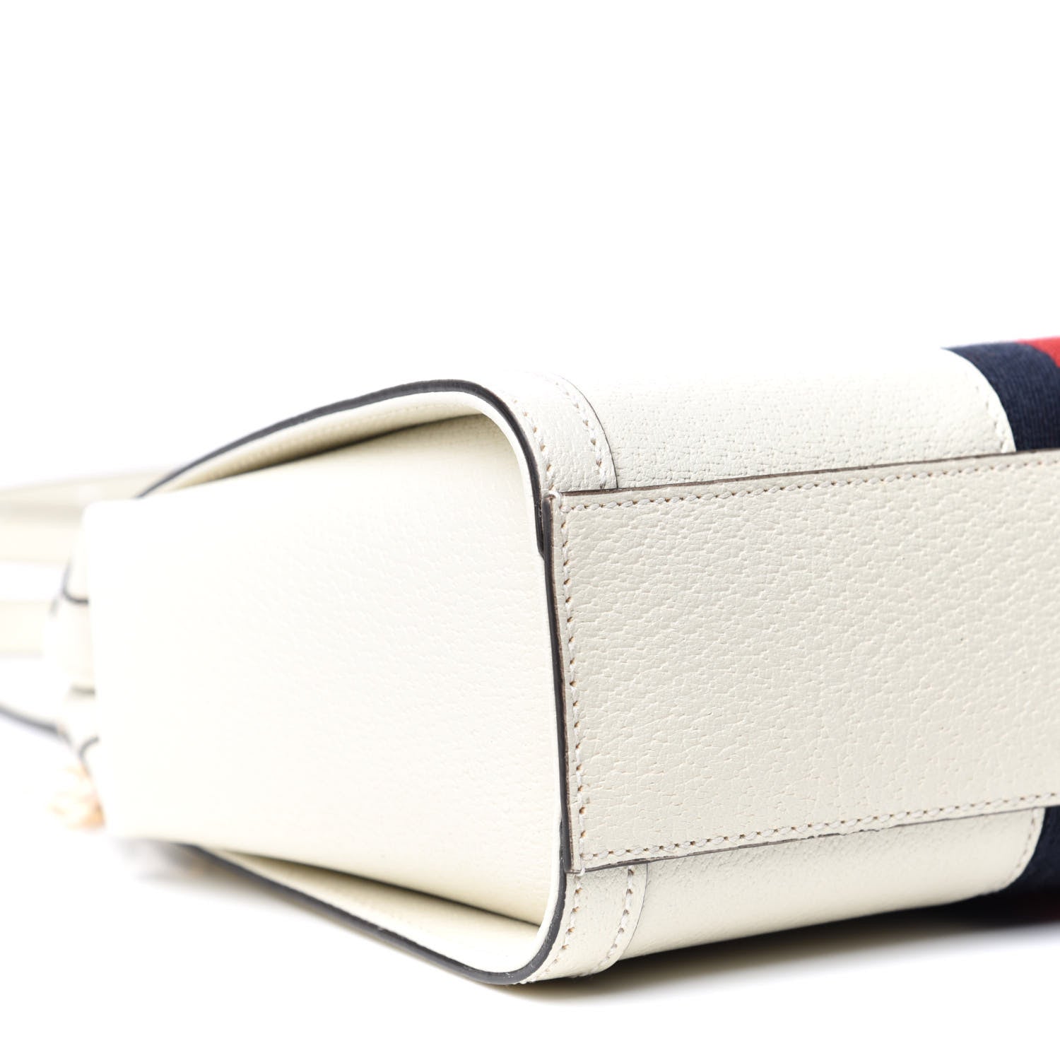 Gucci Textured Calfskin Web Small Ophidia Tote Bag Mystic White 9 of 11