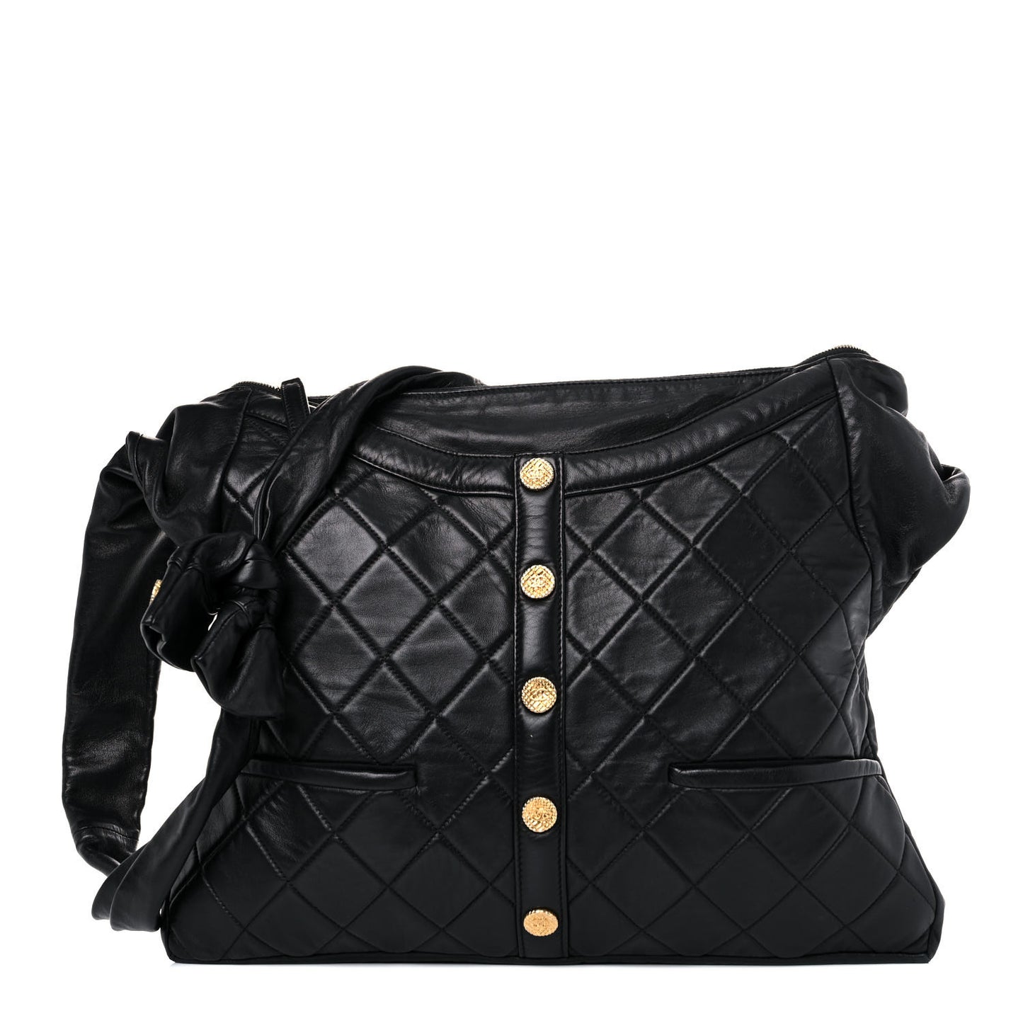 Lambskin Quilted Girl Bag Black