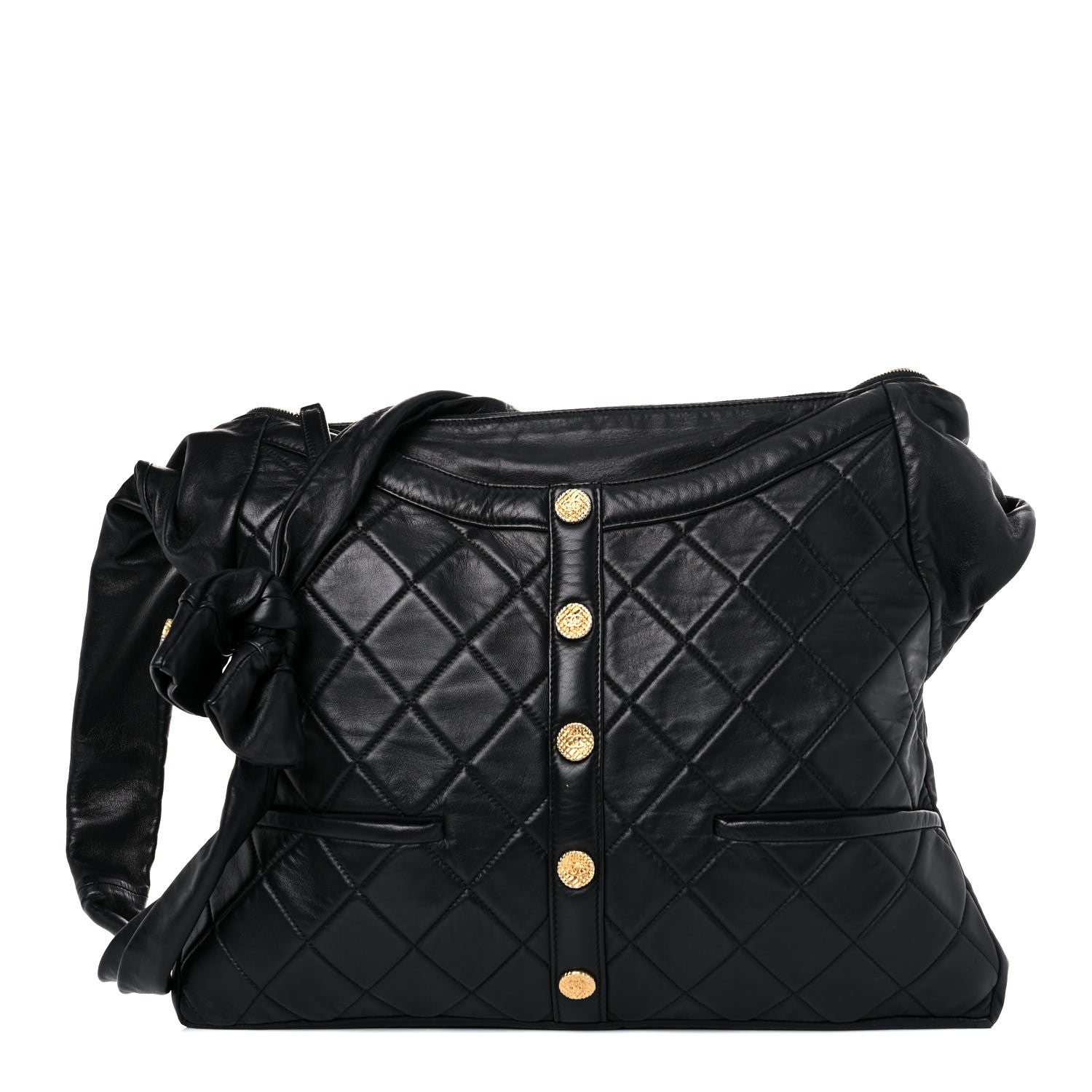 Chanel Lambskin Quilted Girl Bag Black 1 of 10