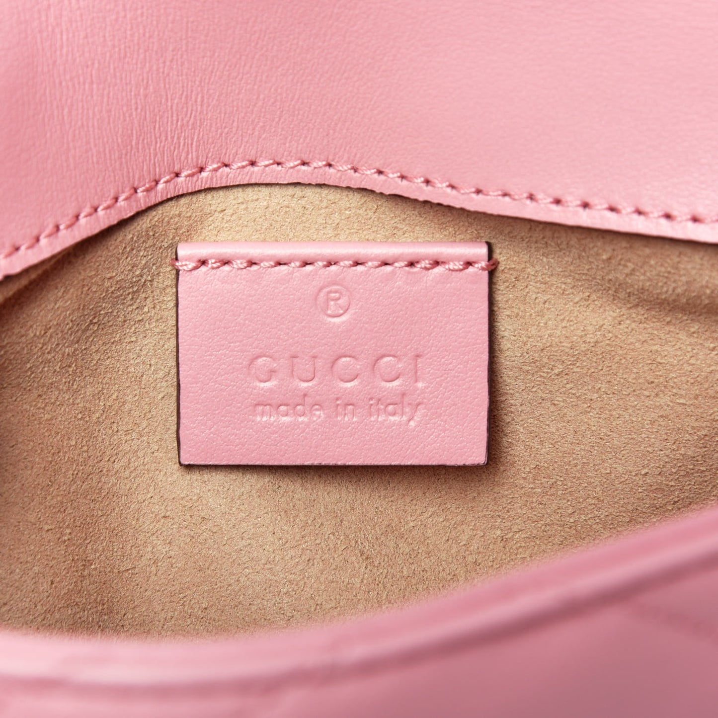 Calfskin Matelasse Super Mini GG Marmont Shoulder Bag Wild Rose
