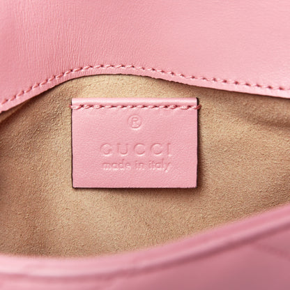 Gucci Calfskin Matelasse Super Mini GG Marmont Shoulder Bag Wild Rose 6 of 9